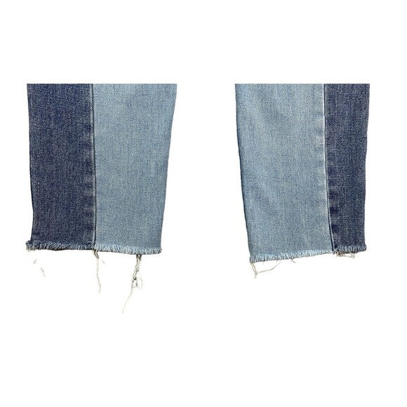 PacSun Jeans Women's Size 23 Button-Fly High Rise Straight Crop 2-Tone Denim - Picture 6 of 15